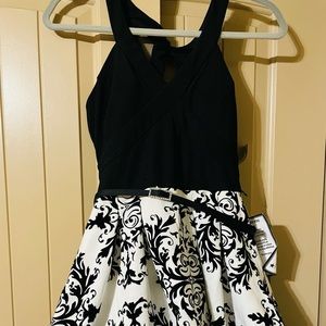 Dress (short black and white dress)
